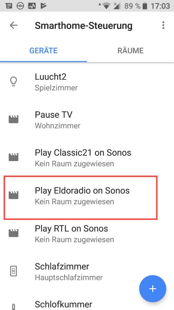 Google Assistant (Android) - Smarthome Stéierung