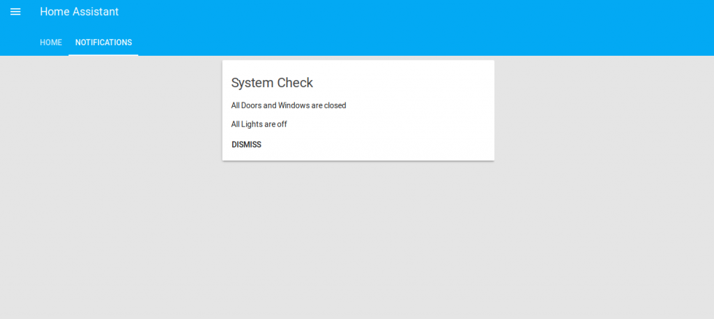 Home-Assistant System Check Message