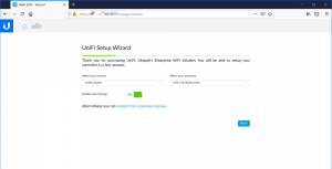 Unifi Controller Setup Wizard