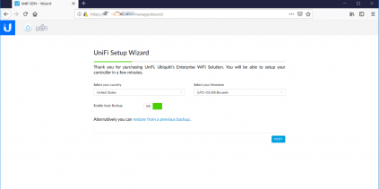Unifi Controller Setup Wizard
